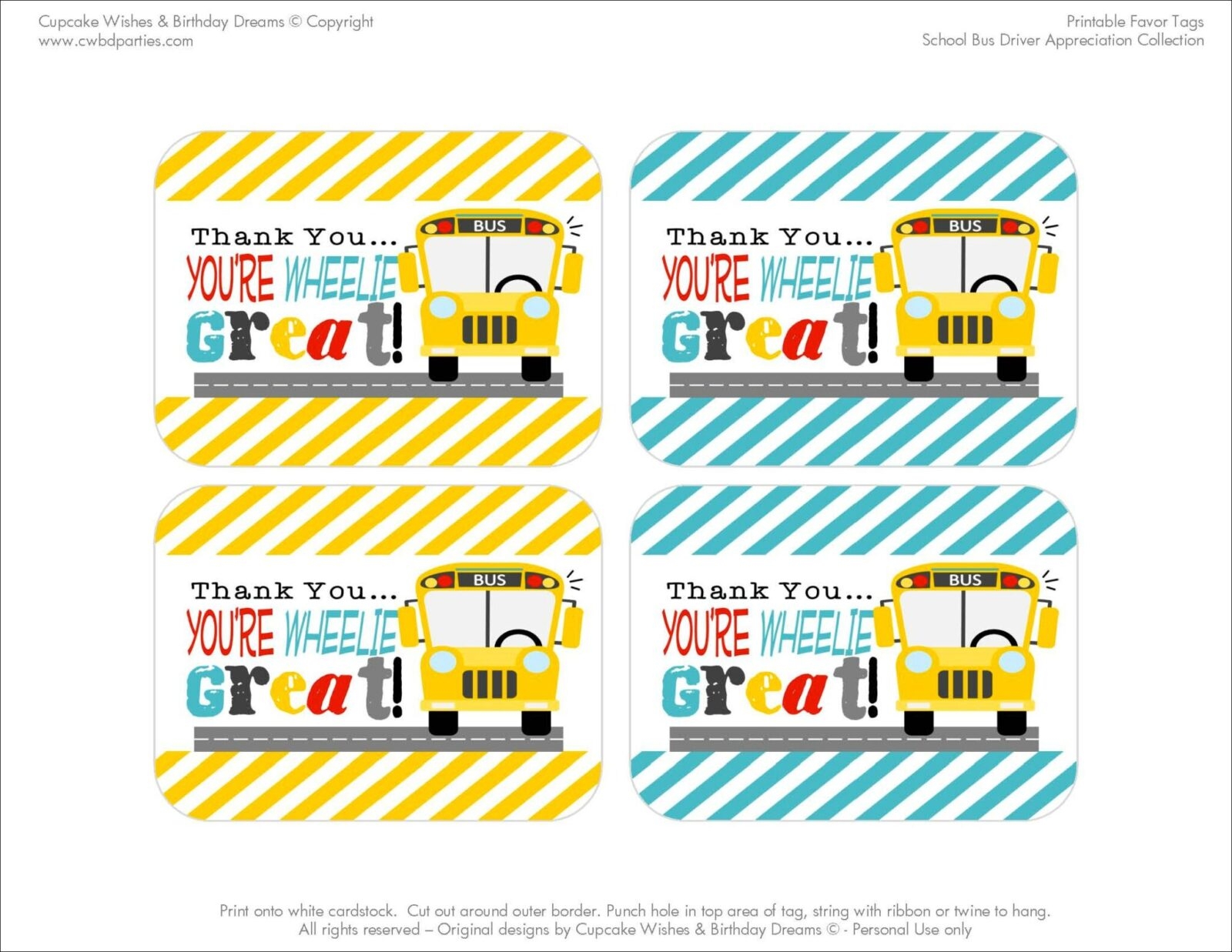 School Bus Driver Appreciation Free Printables Teacher Appreciation Week The Party Teacher