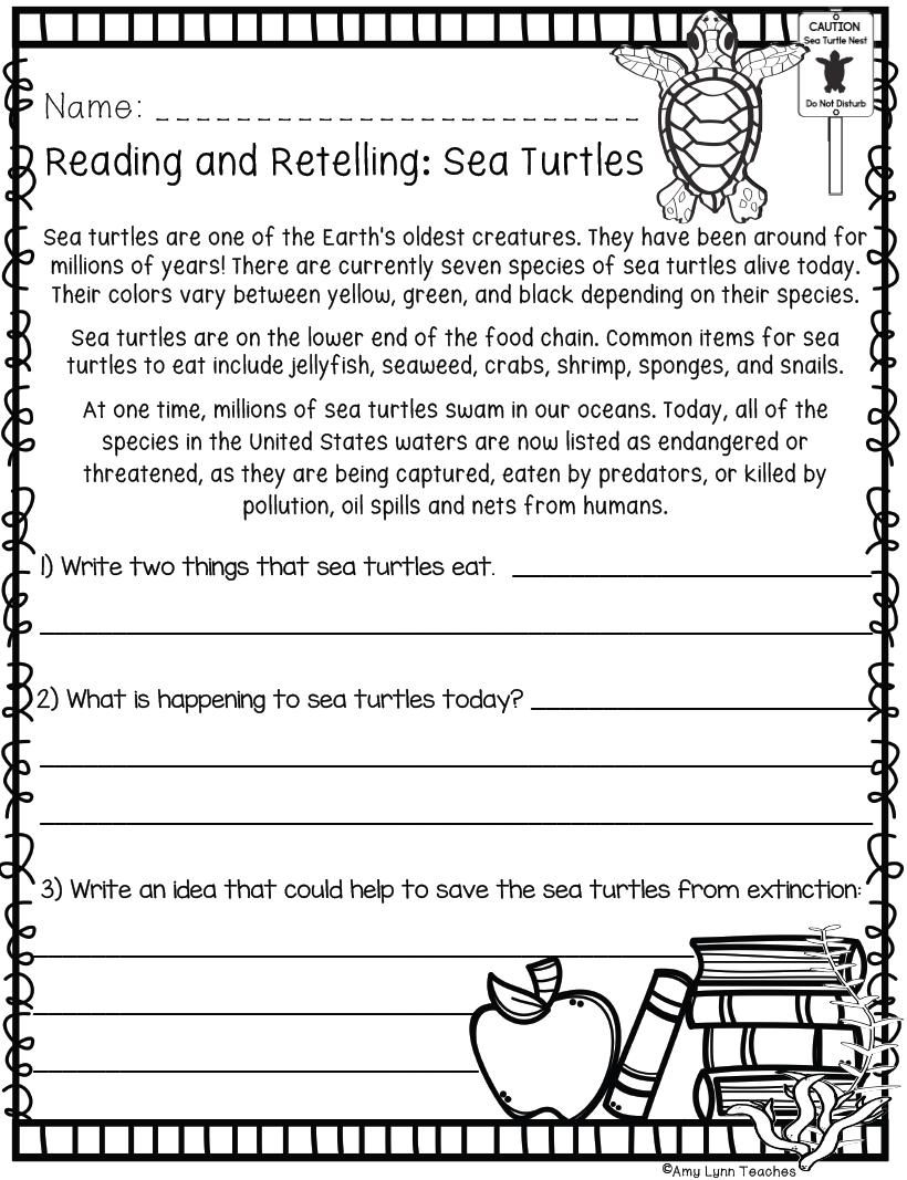 Rl 2.4 Second Grade Printables