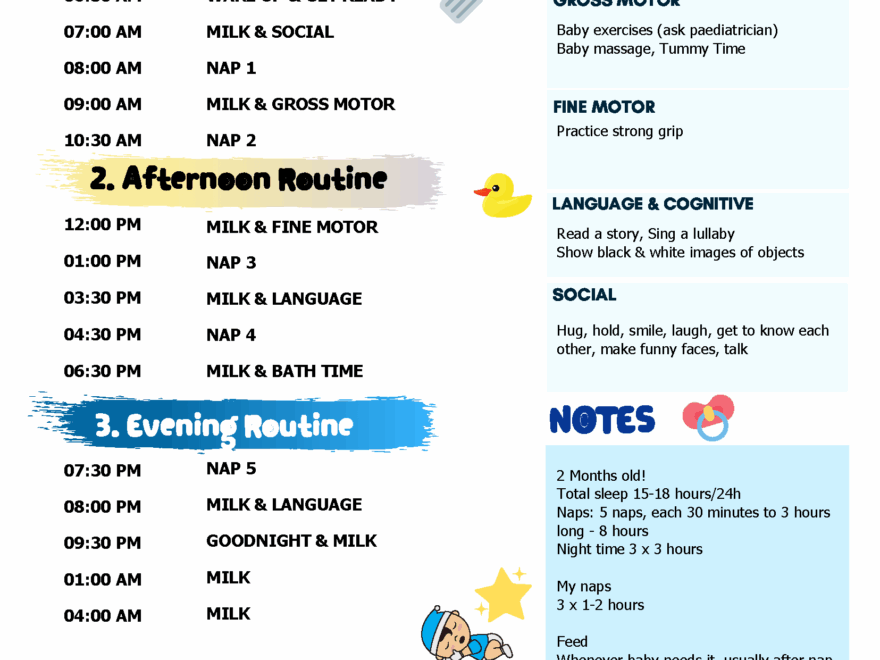 SIMPLE BABY SCHEDULE TEMPLATE 0 6 MONTHS Toddler In Action