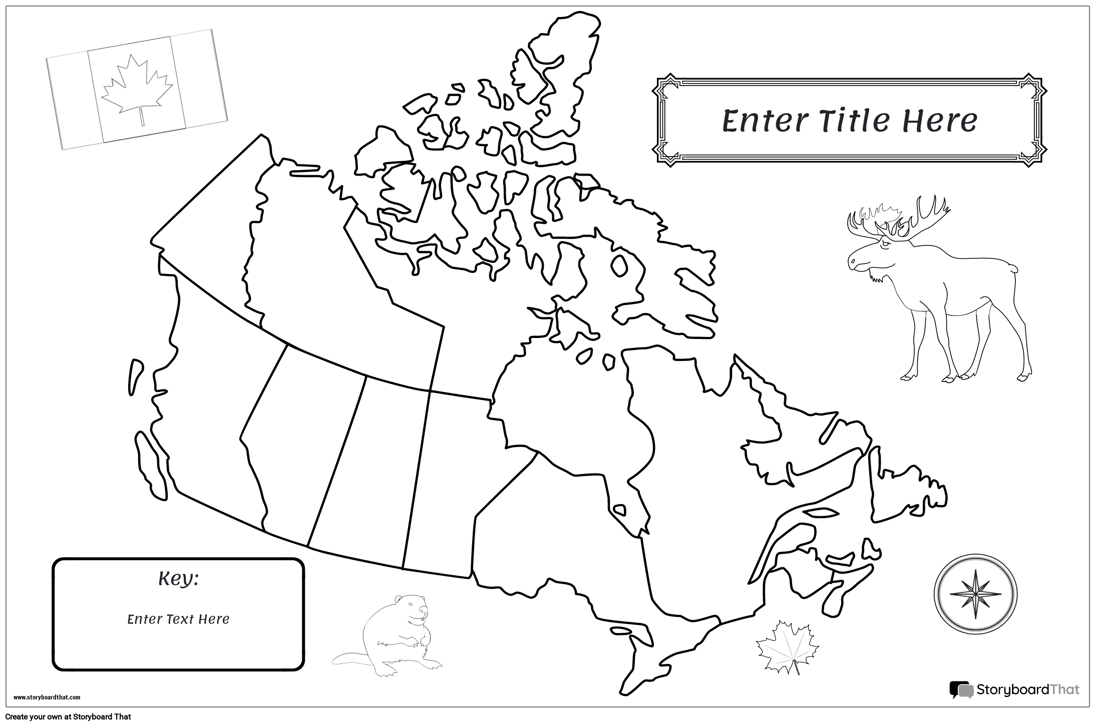 Simple Canada Map Poster Template Storyboard Von Poster templates