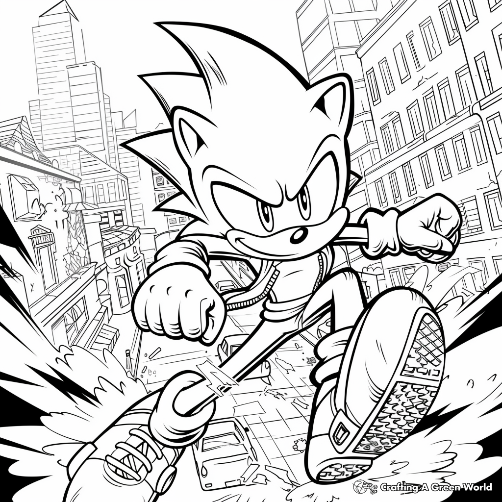 Sonic The Hedgehog Movie Coloring Pages Free Printable 