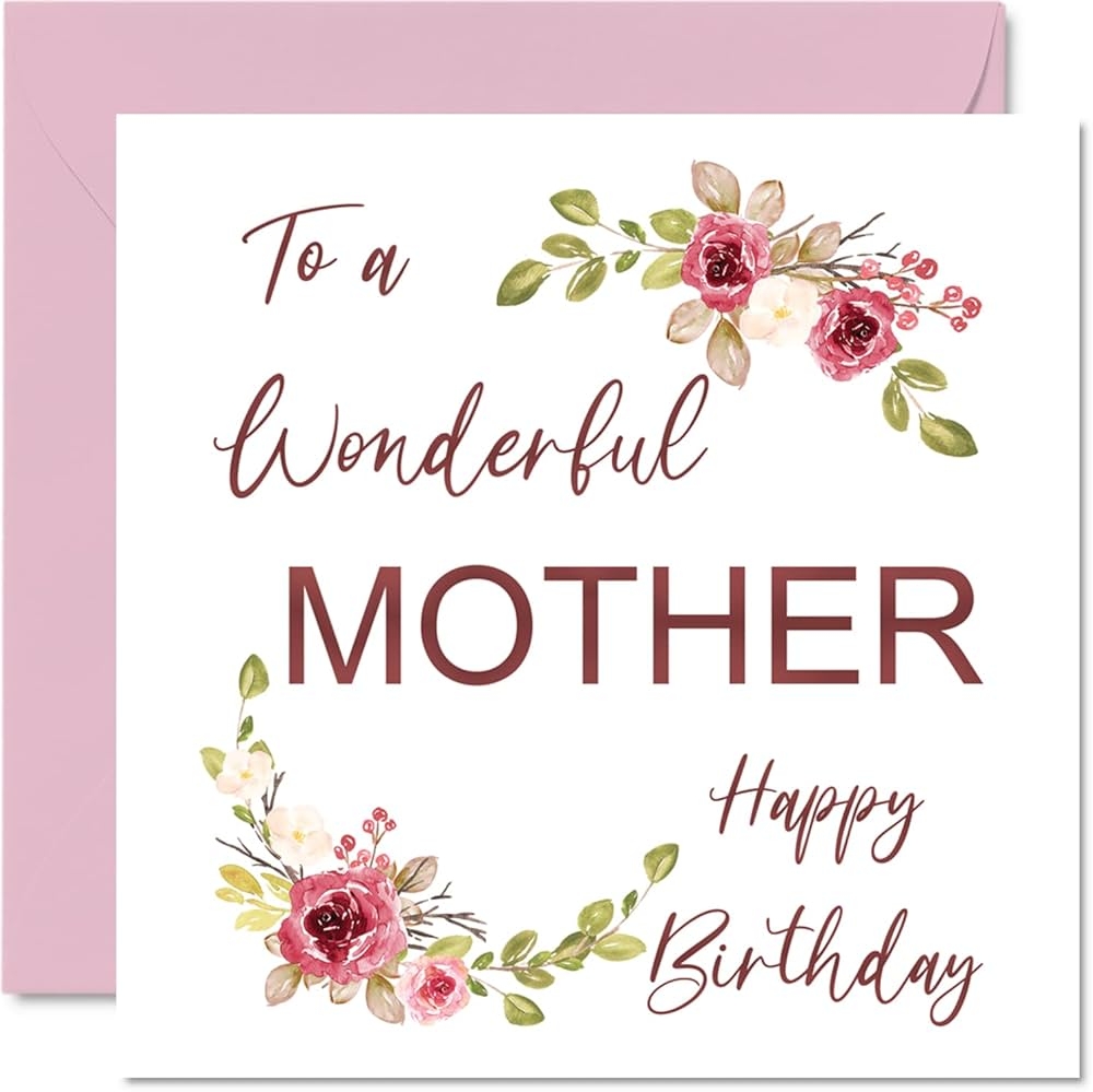 Special Birthday Cards For Mum Wonderful Mum Lovely Birthday Card For Mum From Daughter And Son Mom Birthday Gifts 145mm Cute Greeting Cards For Mum Mum Mam Mammy Mom 