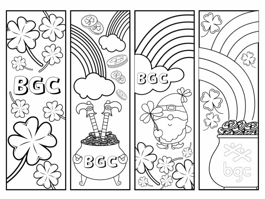 St Patrick s Day Bookmark Colouring Pages BGC Canada