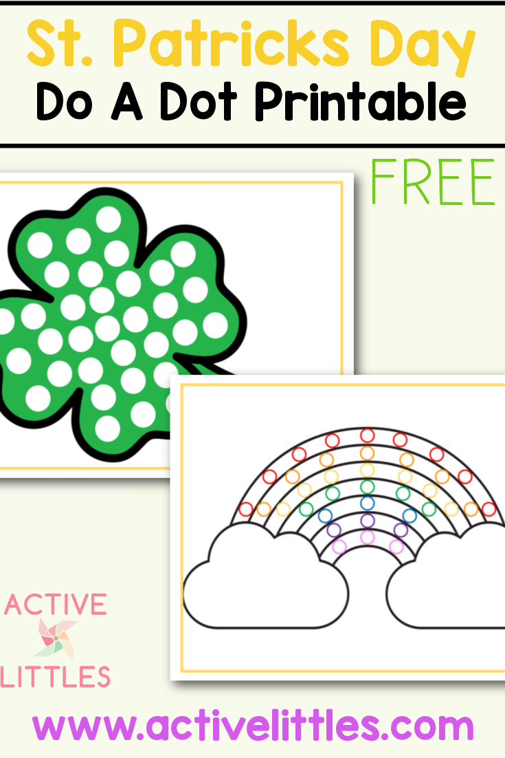 St Patricks Day Do A Dot Free Printable Active Littles