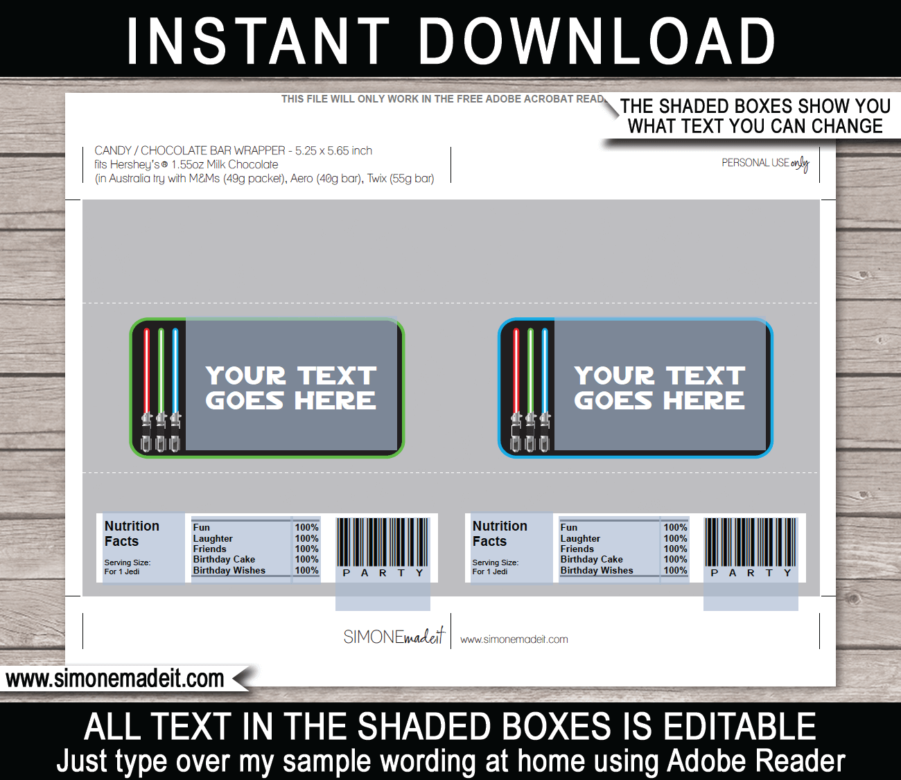 Free Printable Star Wars Candy Wrappers
