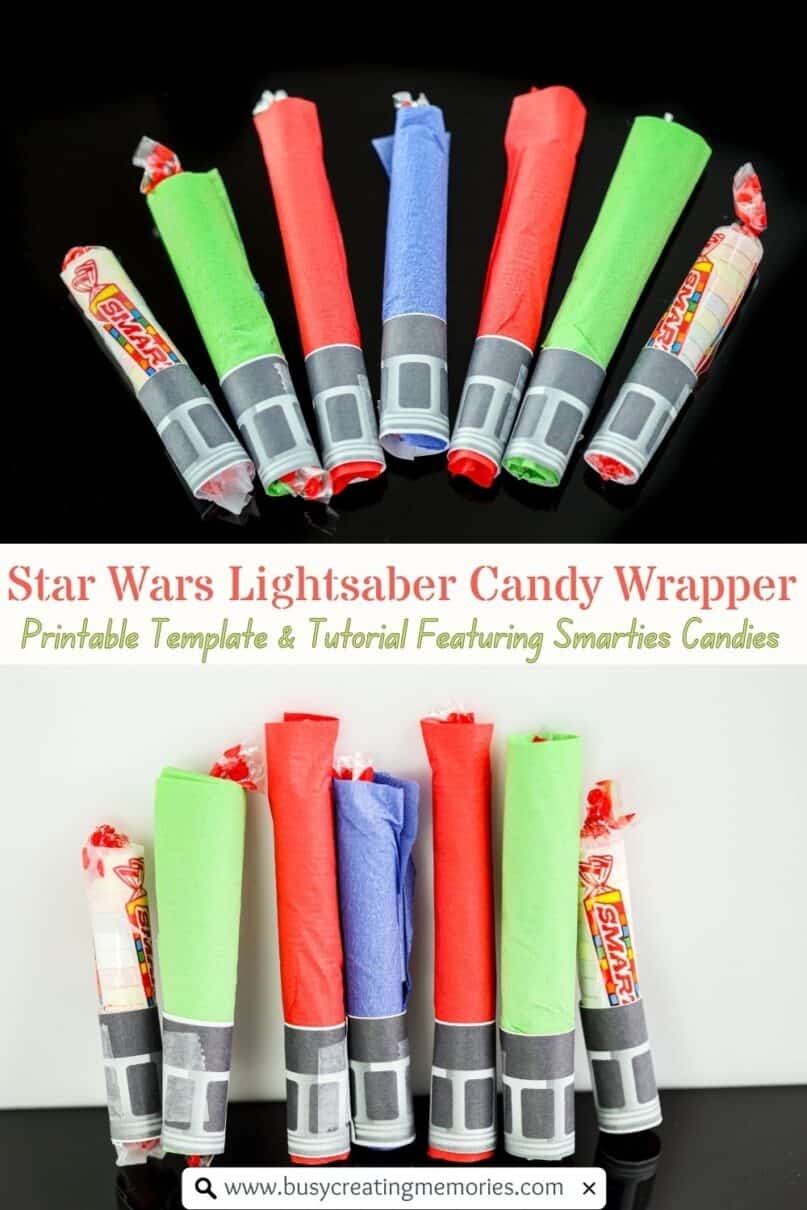 Star Wars Lightsaber Candy Wrapper Party Favor