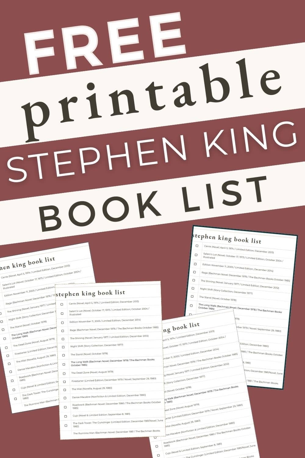 Stephen King Books In Order Complete Reading Guide