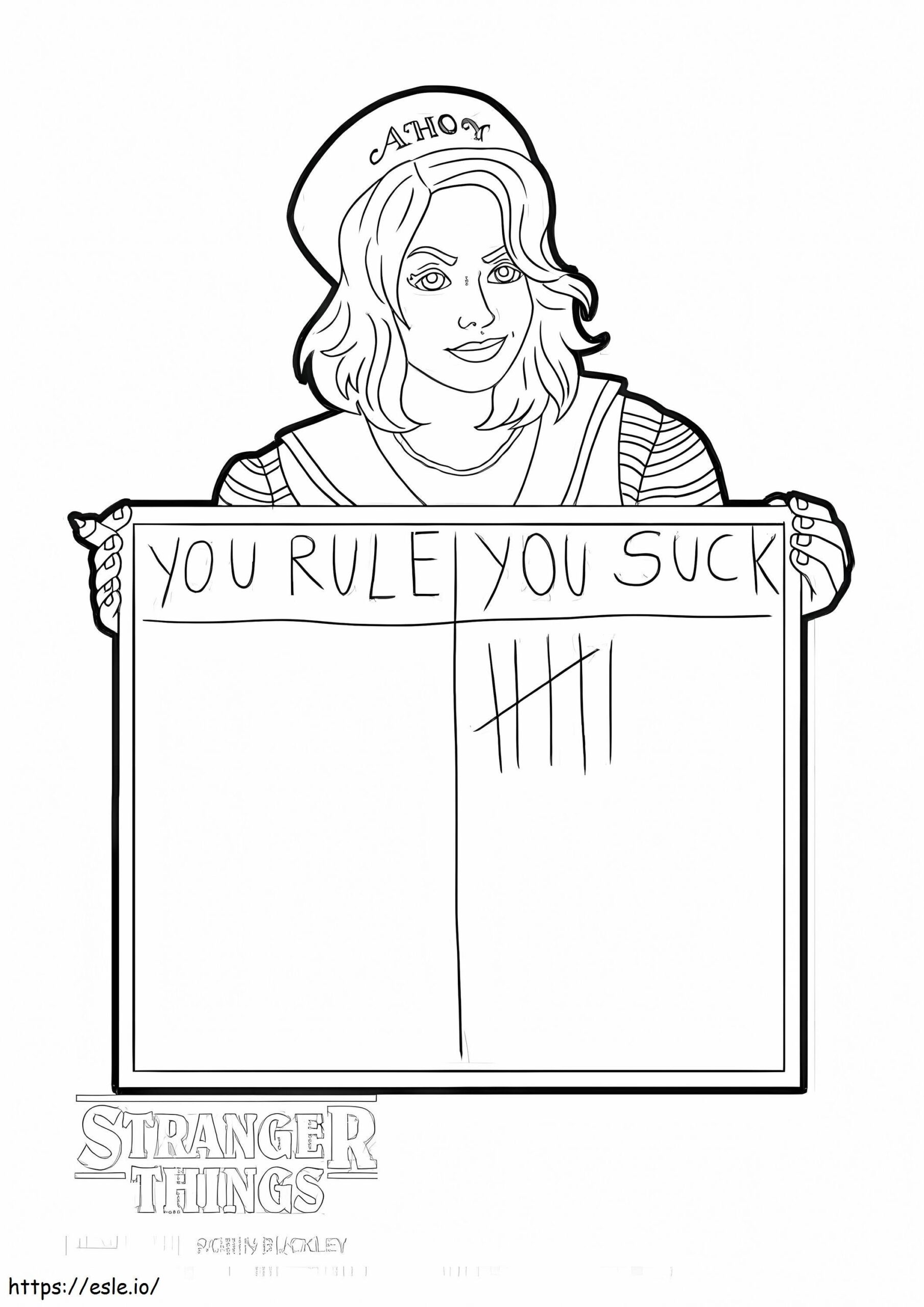Stranger Things 3 Coloring Page