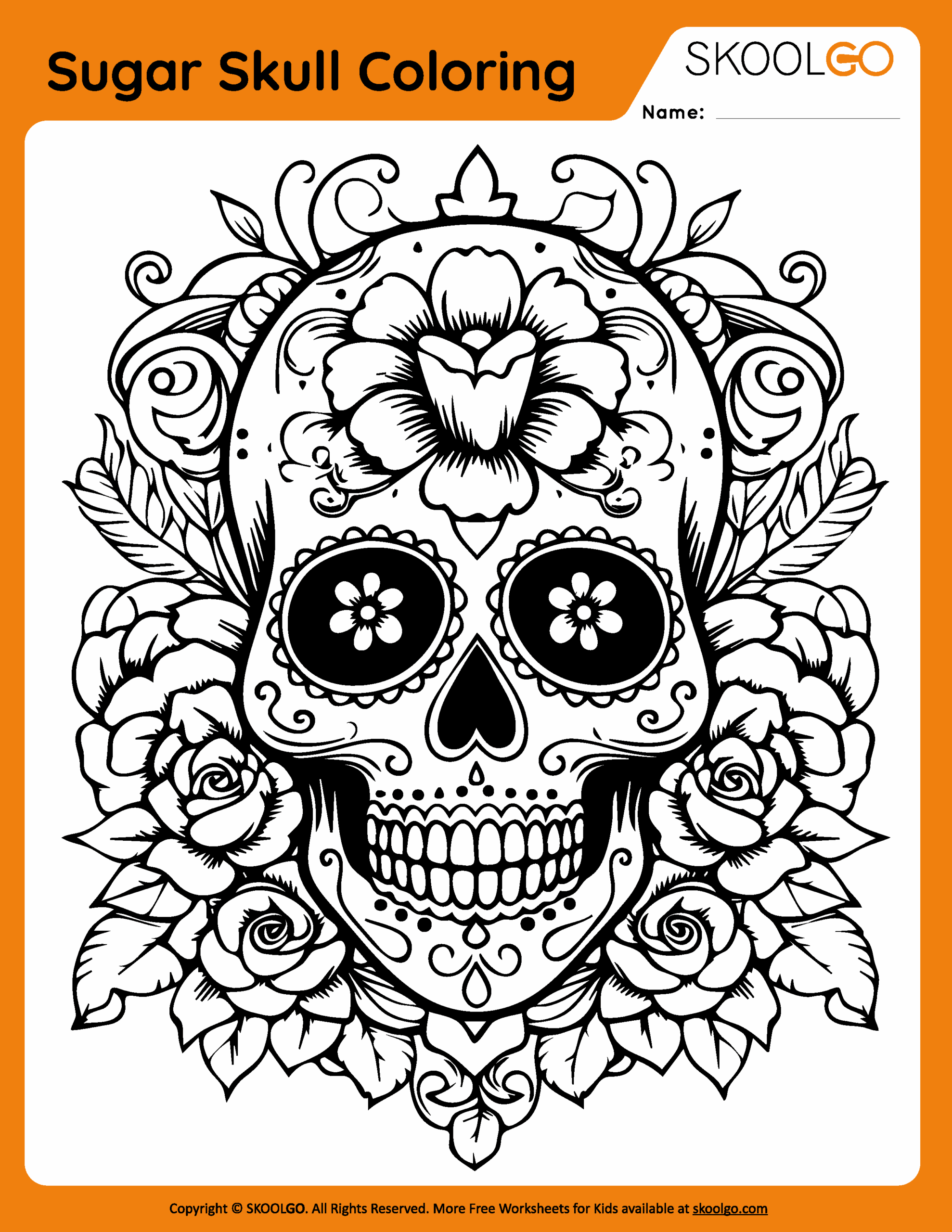 Free Printable Skull Coloring Pages