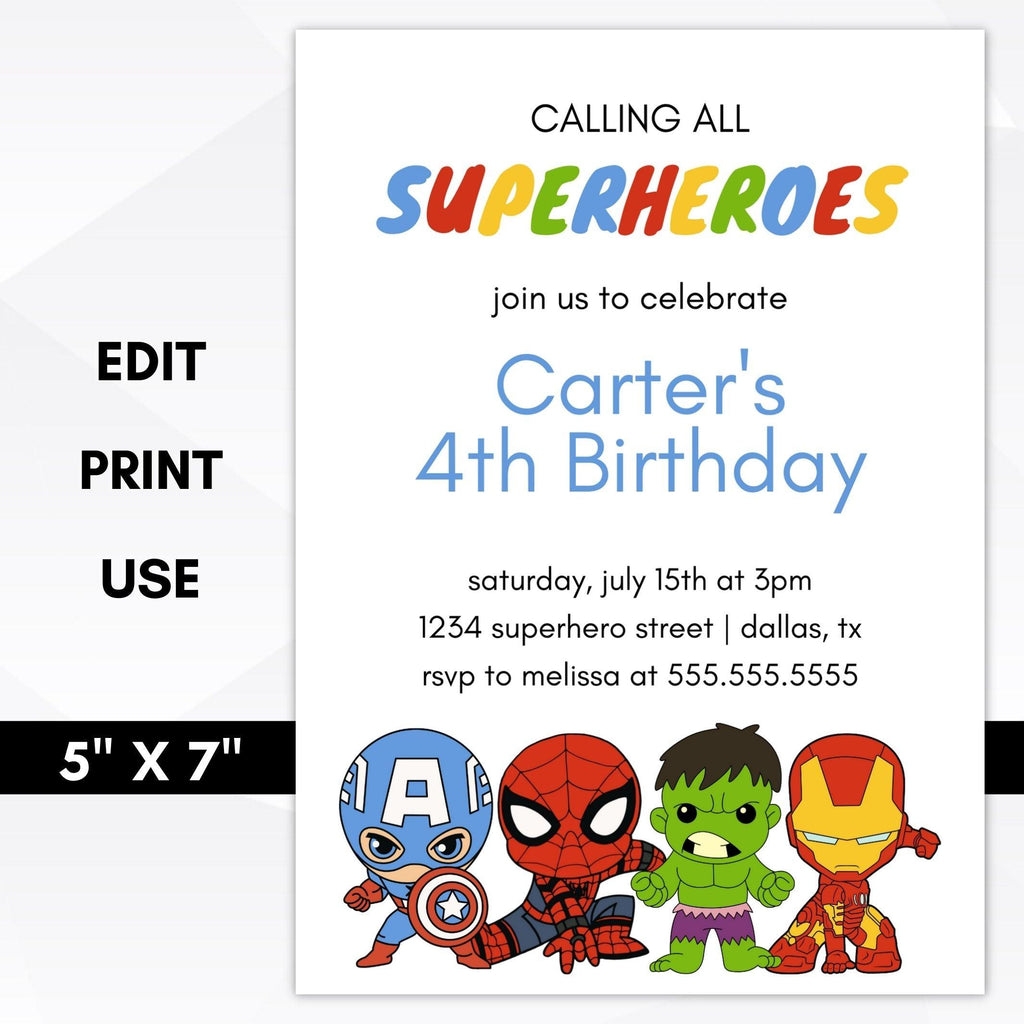 Superhero Birthday Invitation Template Simple Desert Designs Worksheets Library