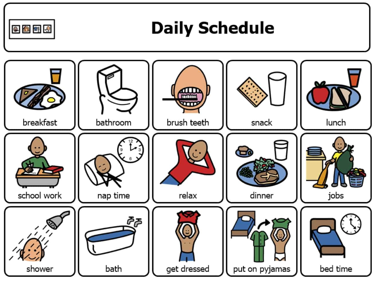 Free Printable Visual Cue Cards For Autism