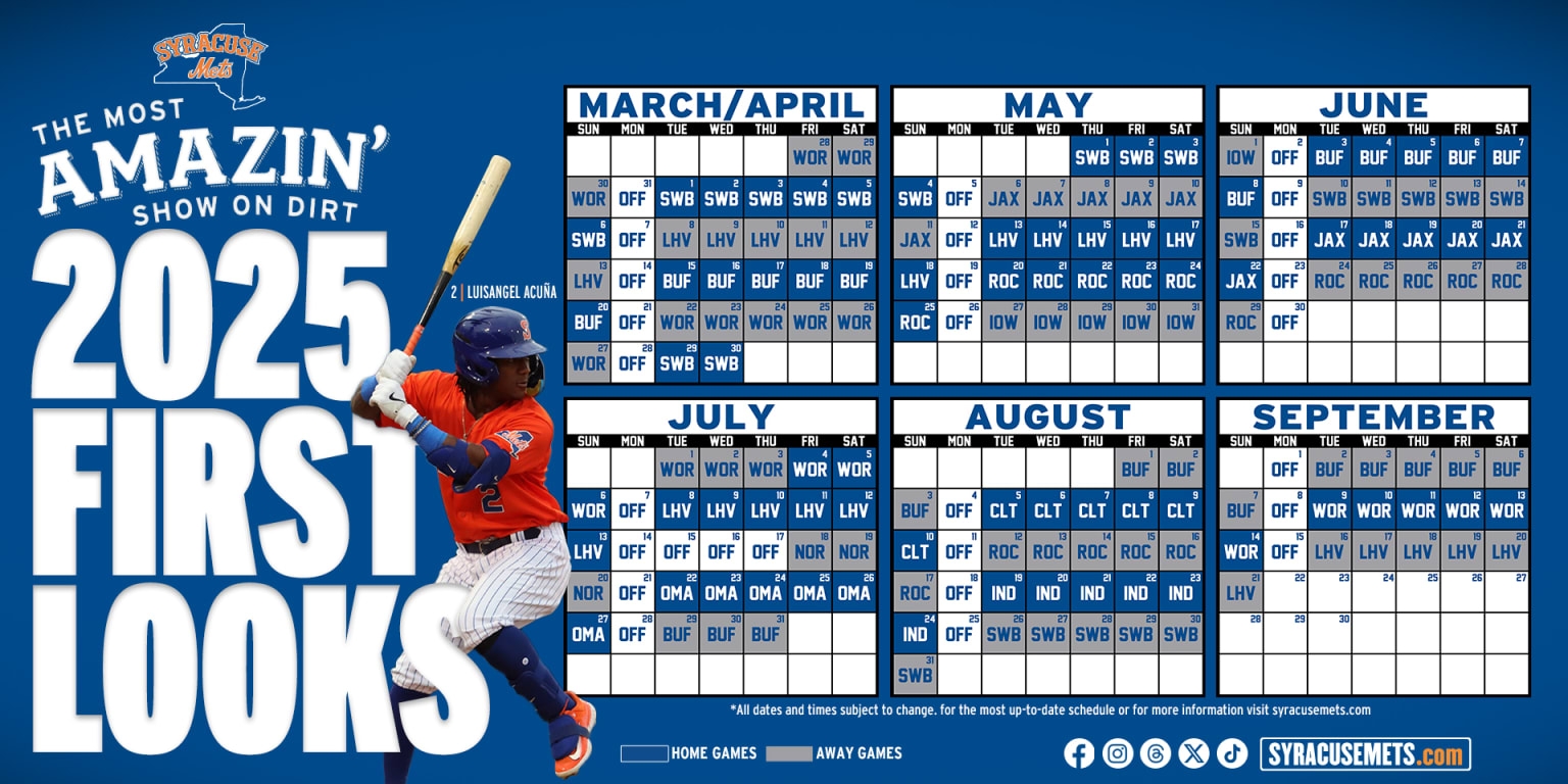 Syracuse Mets Release 2025 Schedule Mets