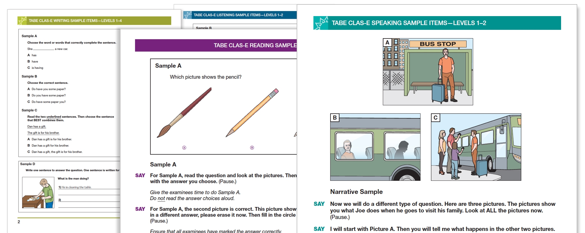 TABE CLAS E Sample Items Tabetest