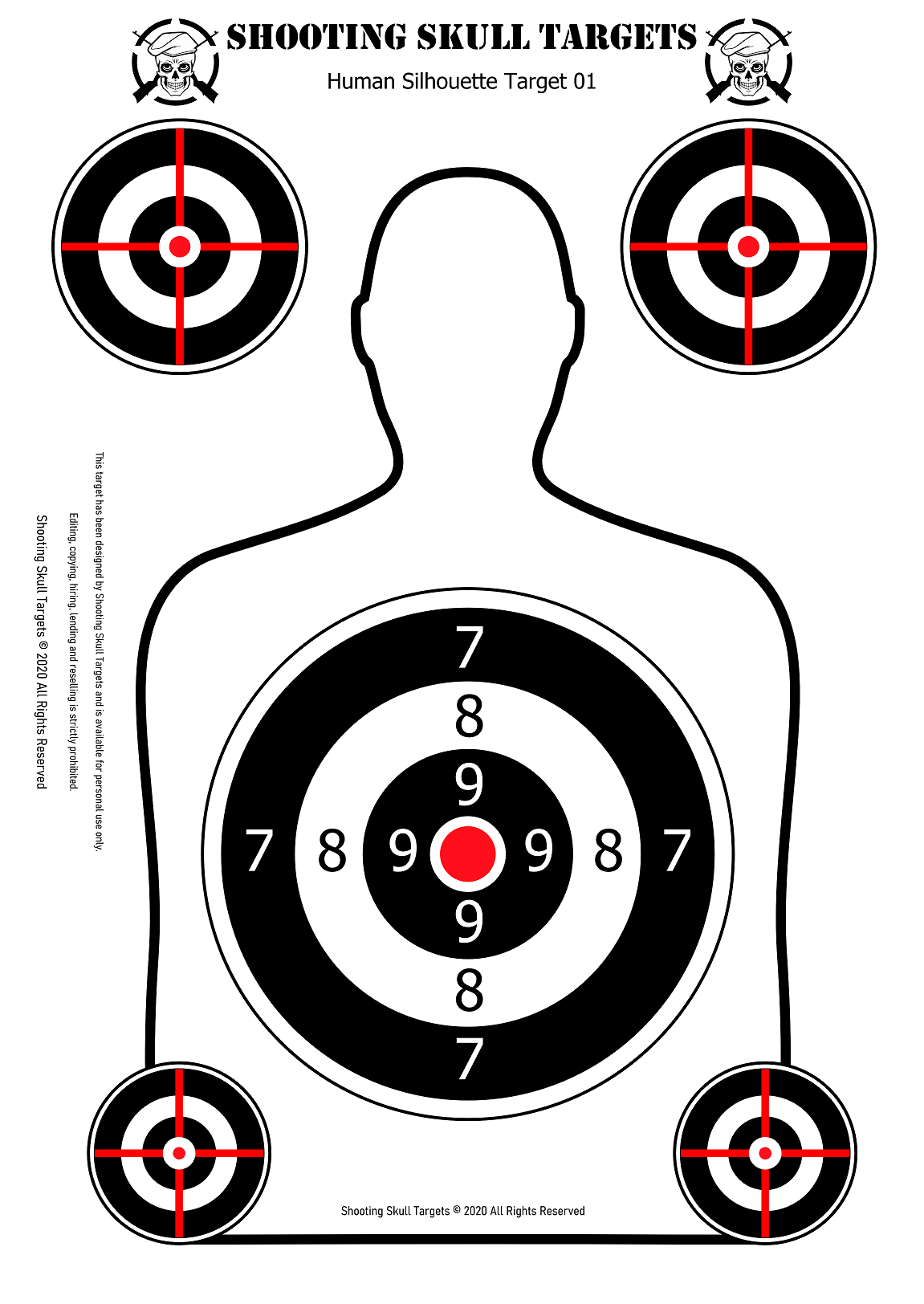 Printable Handgun Targets 8.5X 11
