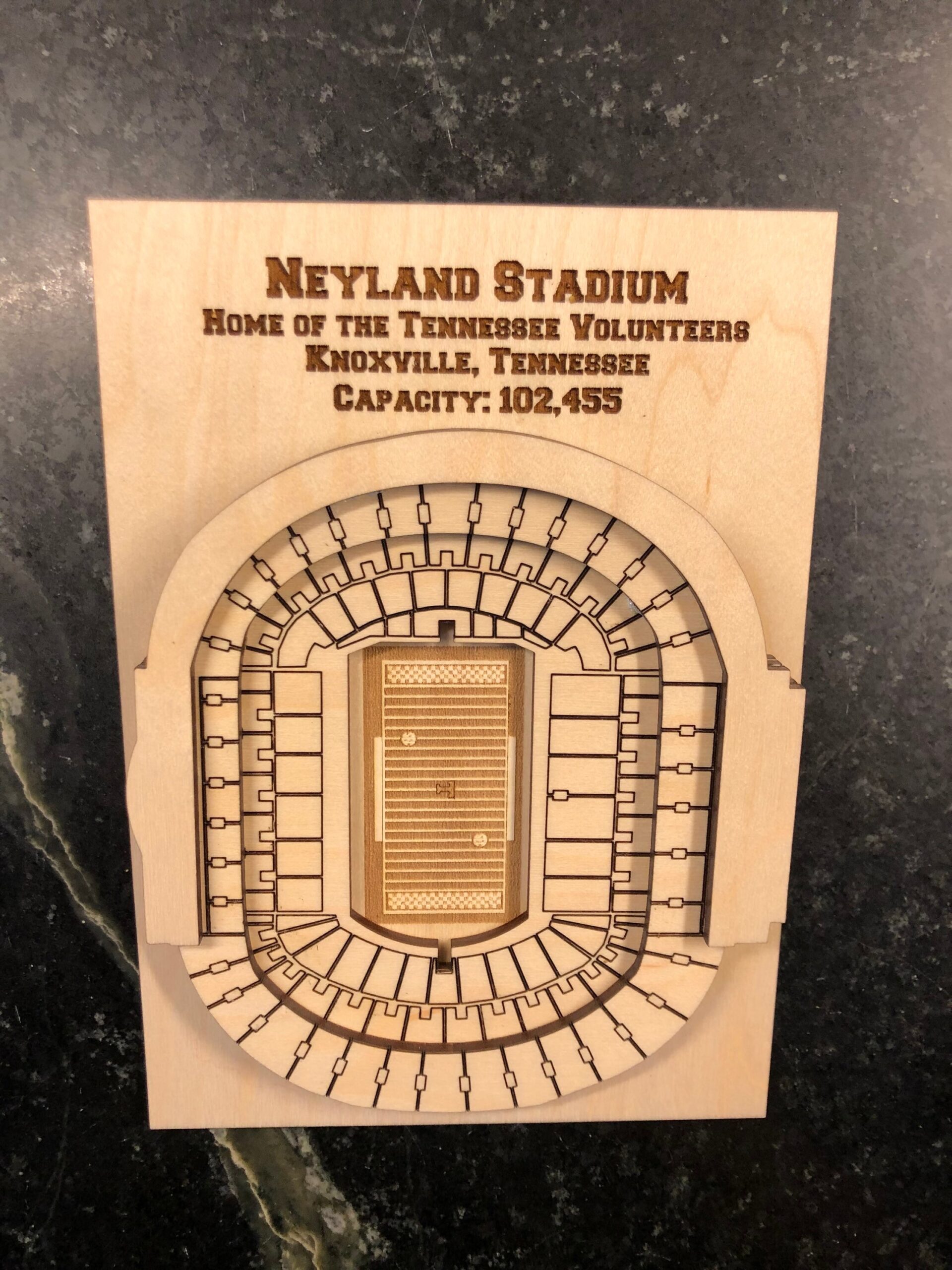 Tennessee Volunteers Neyland Stadium Maple Laser cut And Engraved Etsy UK