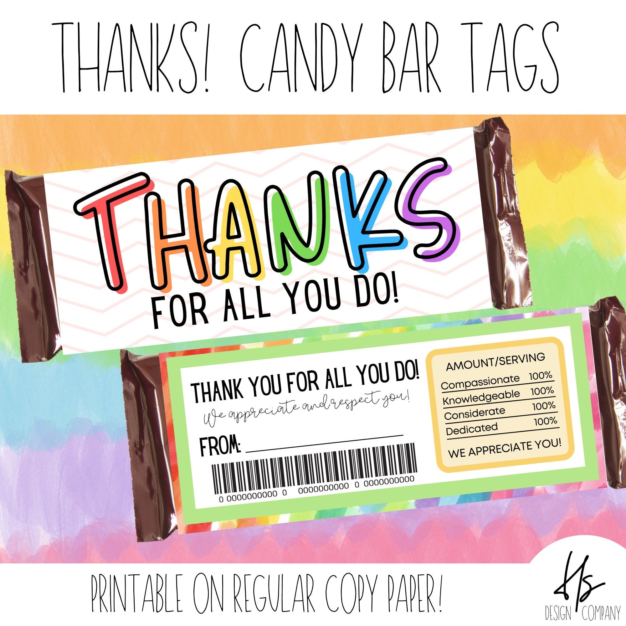 Thanks For All You Do Candy Bar Wrap Appreciation Marketing Printable Health Care Gift Staff Gift Candy Bar Tag Wrapper Etsy