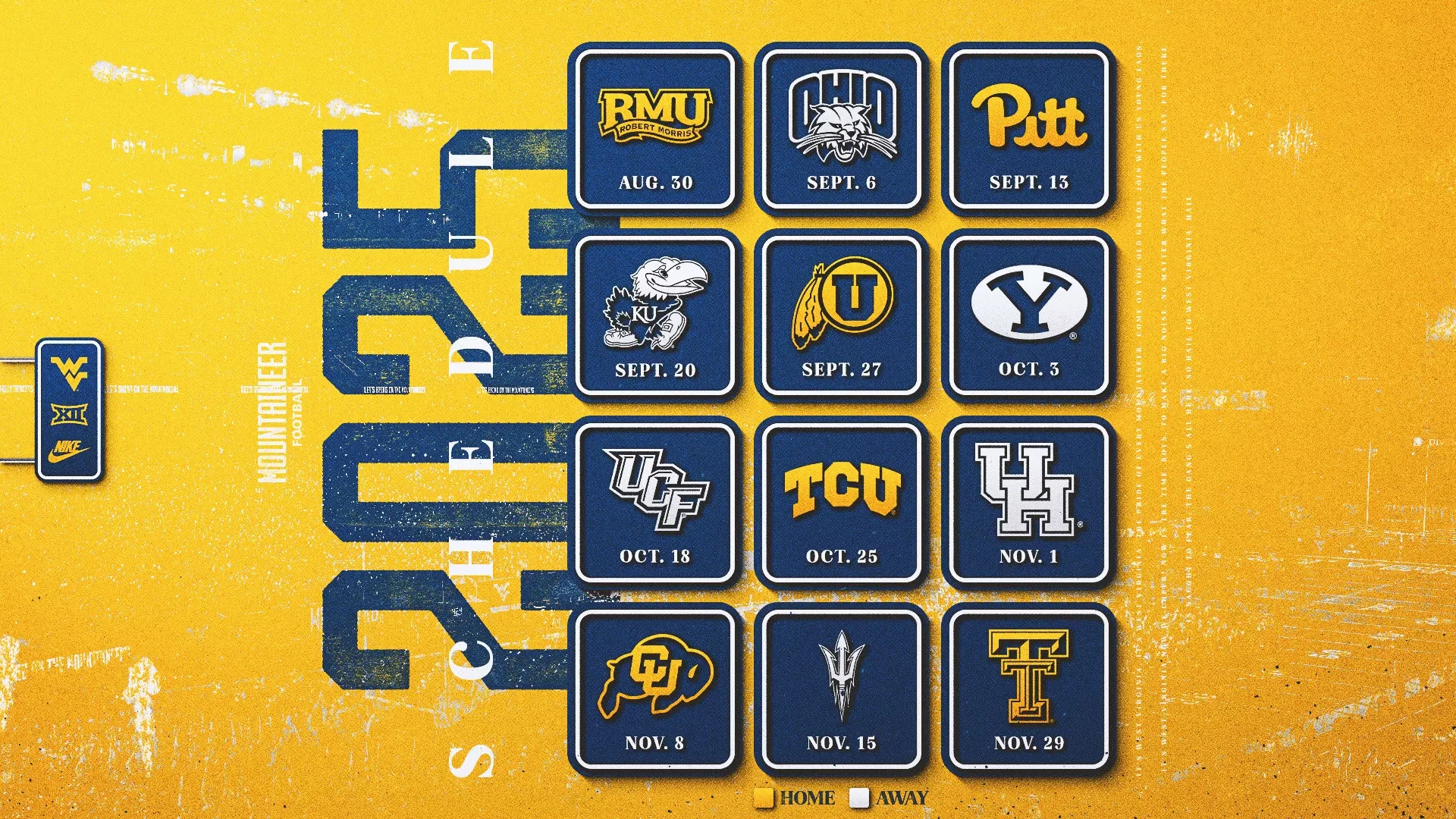 The 108th Backyard Brawl Highlights 2025 Home Football Schedule West Virginia University Athletics