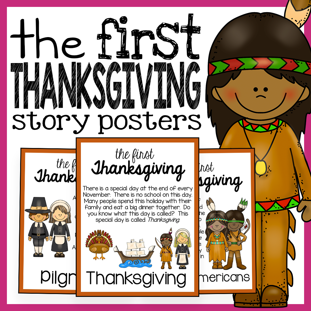 The First Thanksgiving Story Posters And Coloring Book The Super Teacher