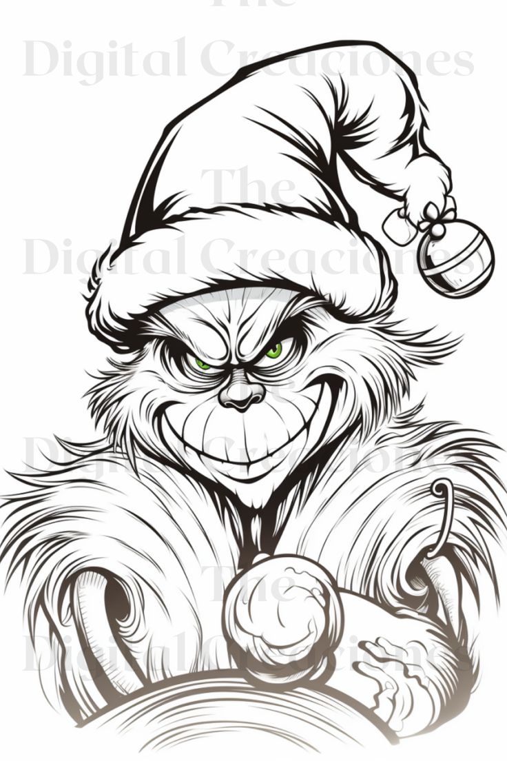 The Grinch Coloring Pages Printables