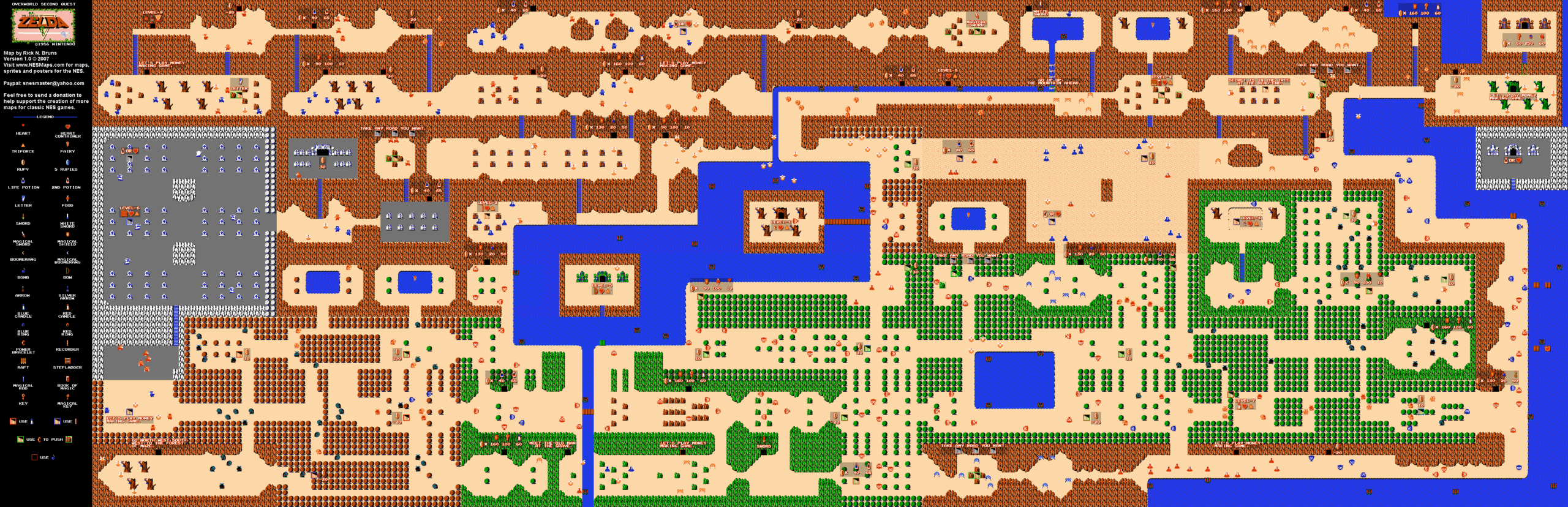 The Legend Of Zelda Overworld Quest 2 Map