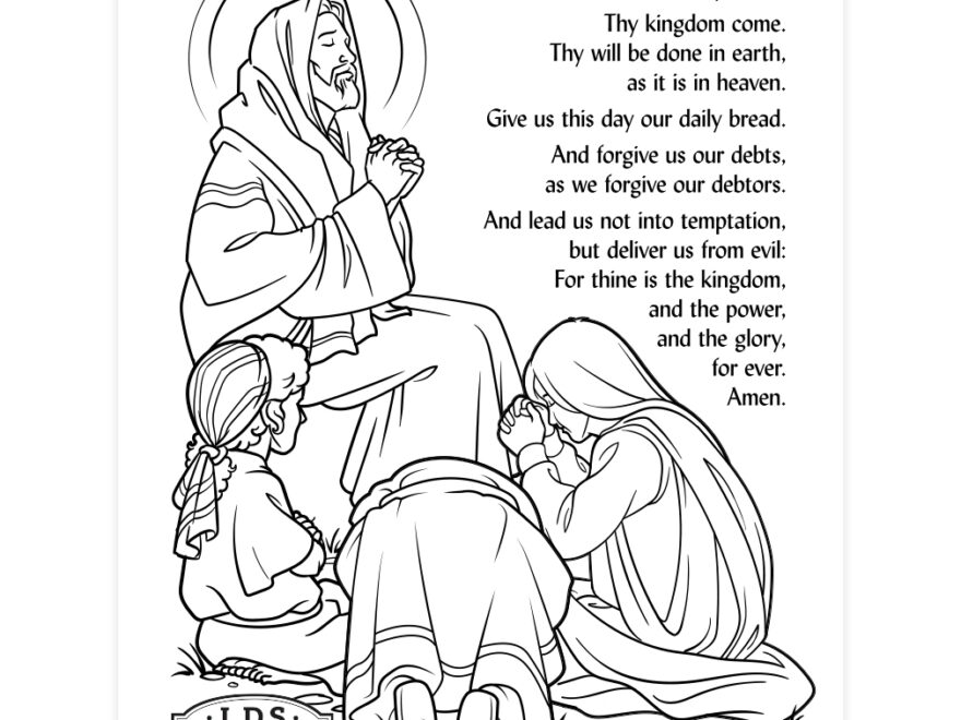 The Lord s Prayer Coloring Page Printable