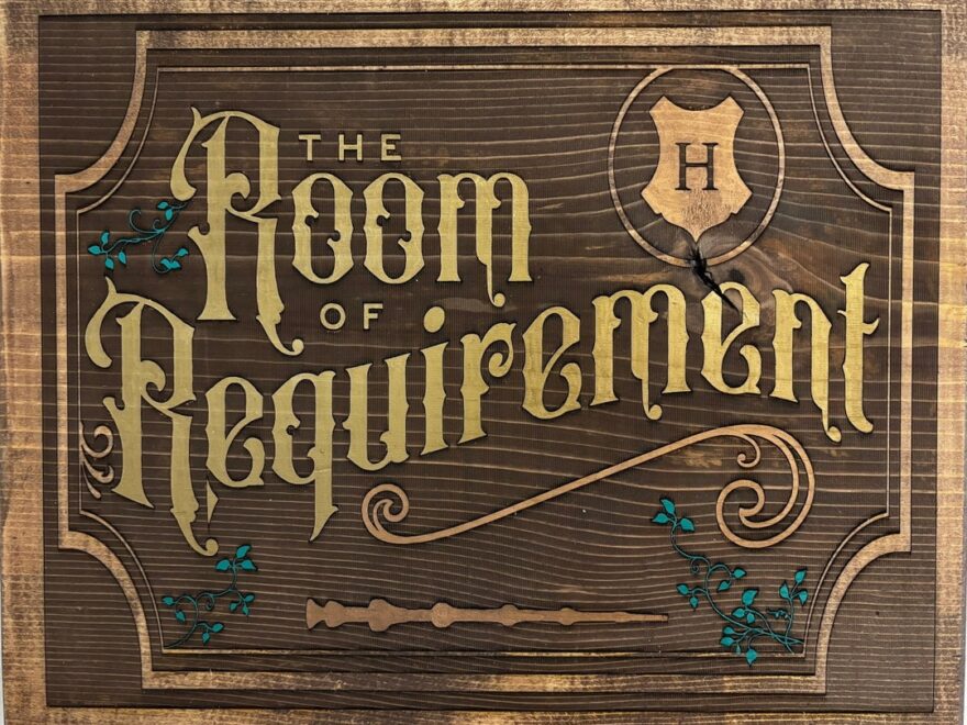 The room Of Requirement Sign Wizardly Fan Art Etsy