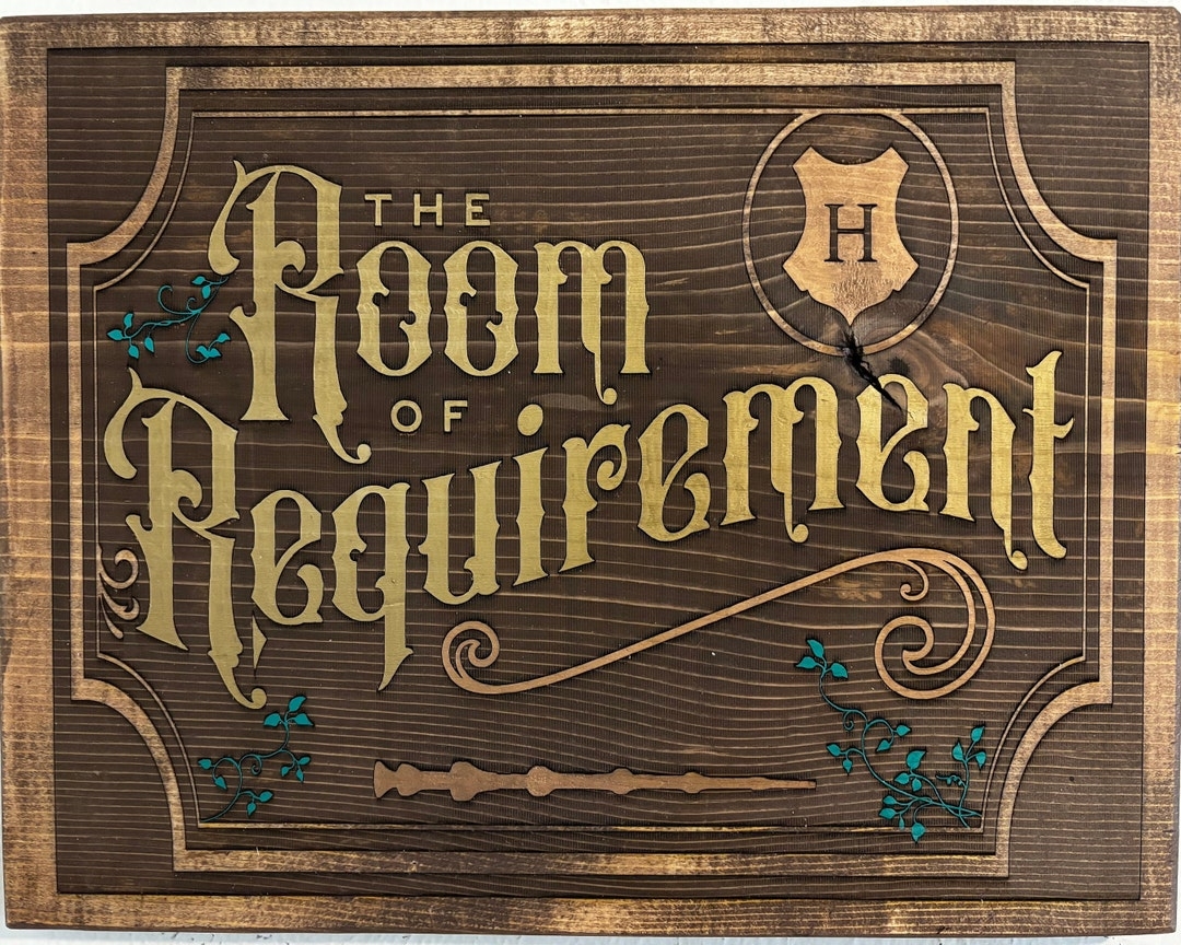 The room Of Requirement Sign Wizardly Fan Art Etsy
