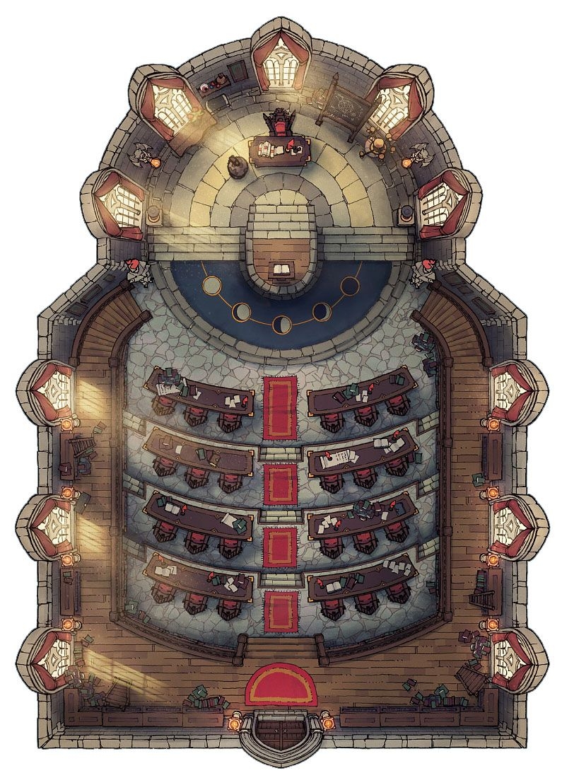 The Wizarding School Classroom Battle Map