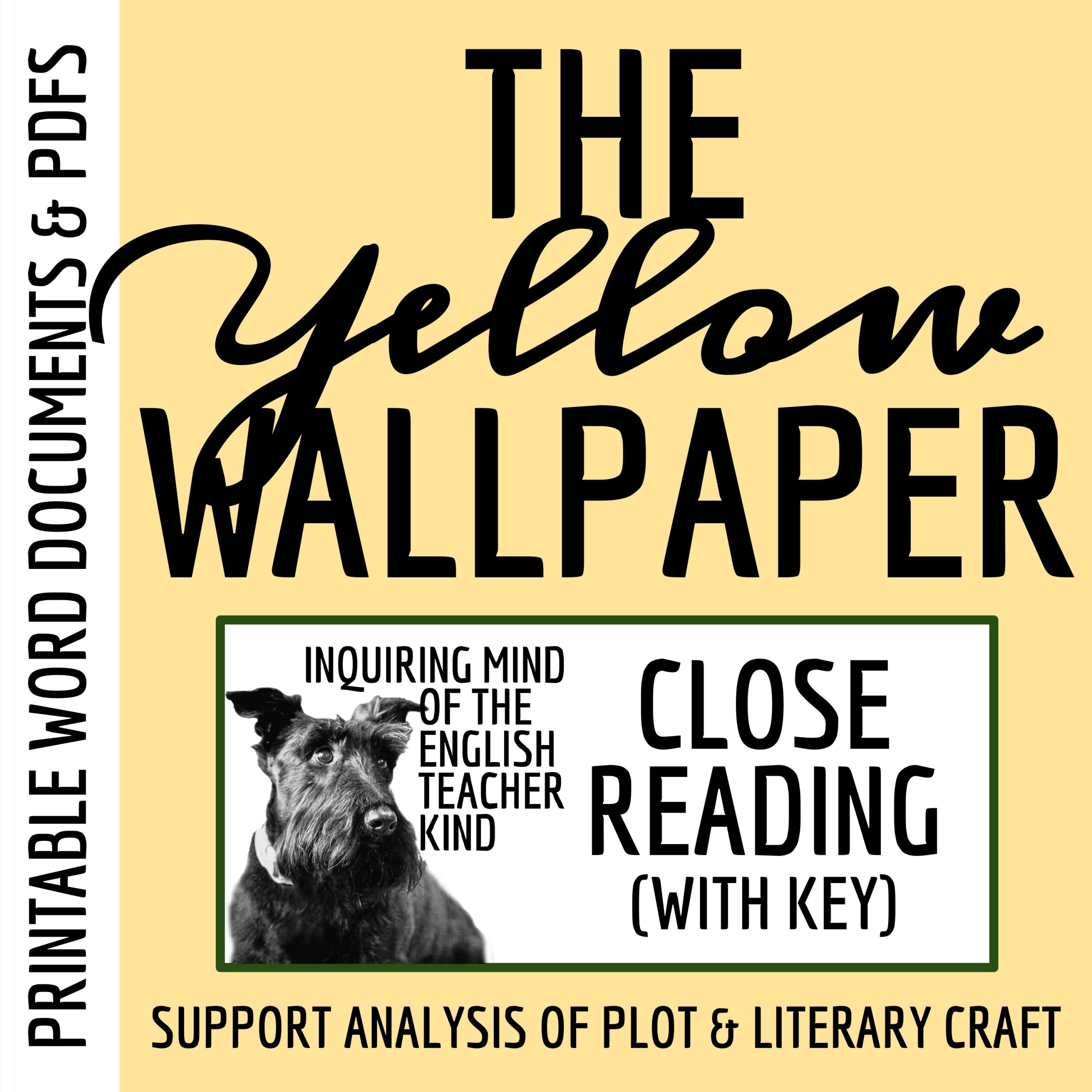 The Yellow Wallpaper Close Reading Analysis Worksheet For High School Made By Teachers