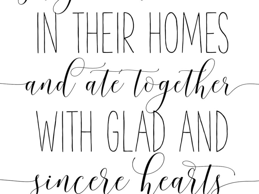 They Broke Bread In Their Homes Acts 2 46 Bible Verse Prints Scripture Printable Wall Art Amazon ca Home