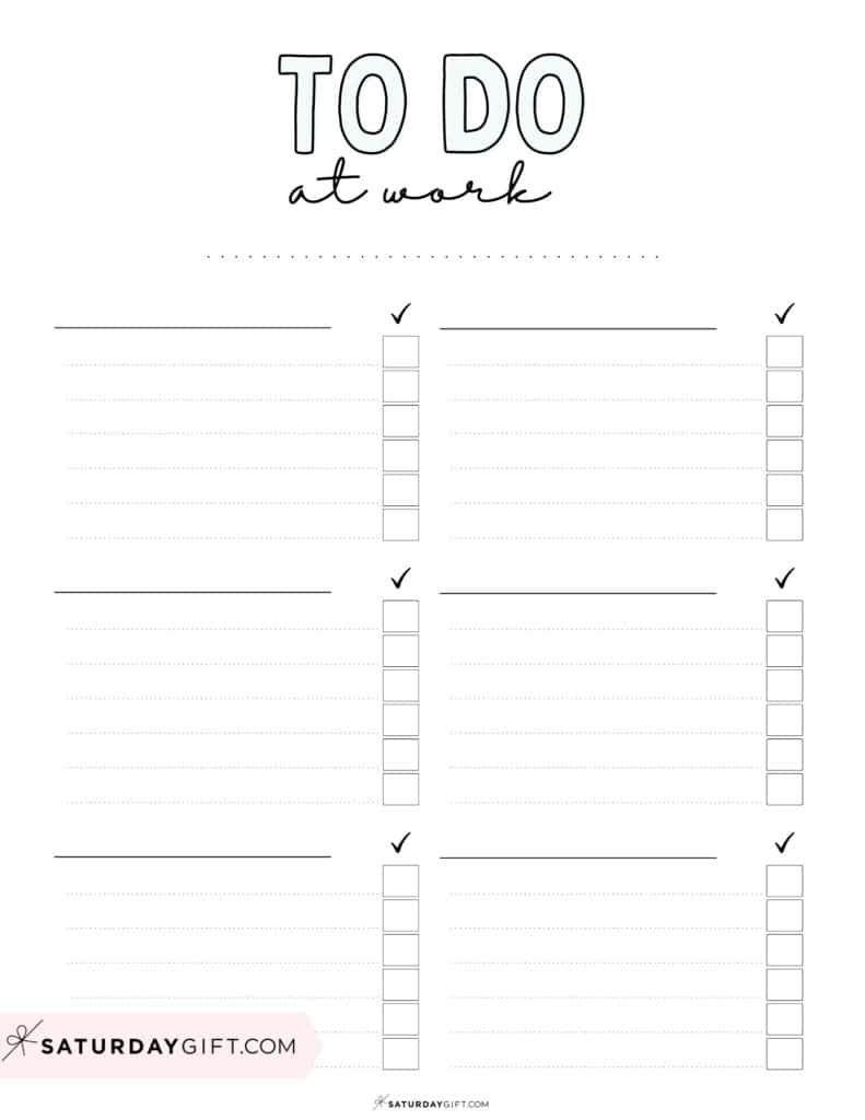 Free Printable To Do List For Work