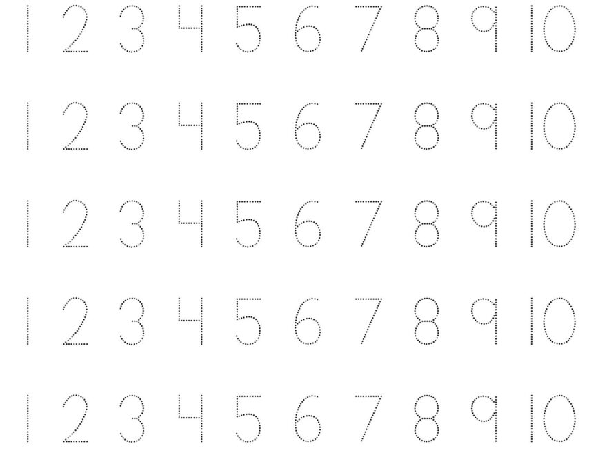 Tracing Numbers 1 10 Worksheets Free Printable Pdfs Teach Prints