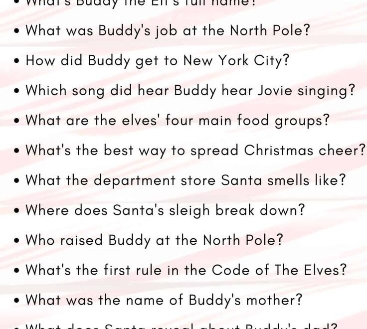 Ultimate Elf Movie Trivia Questions And Answers