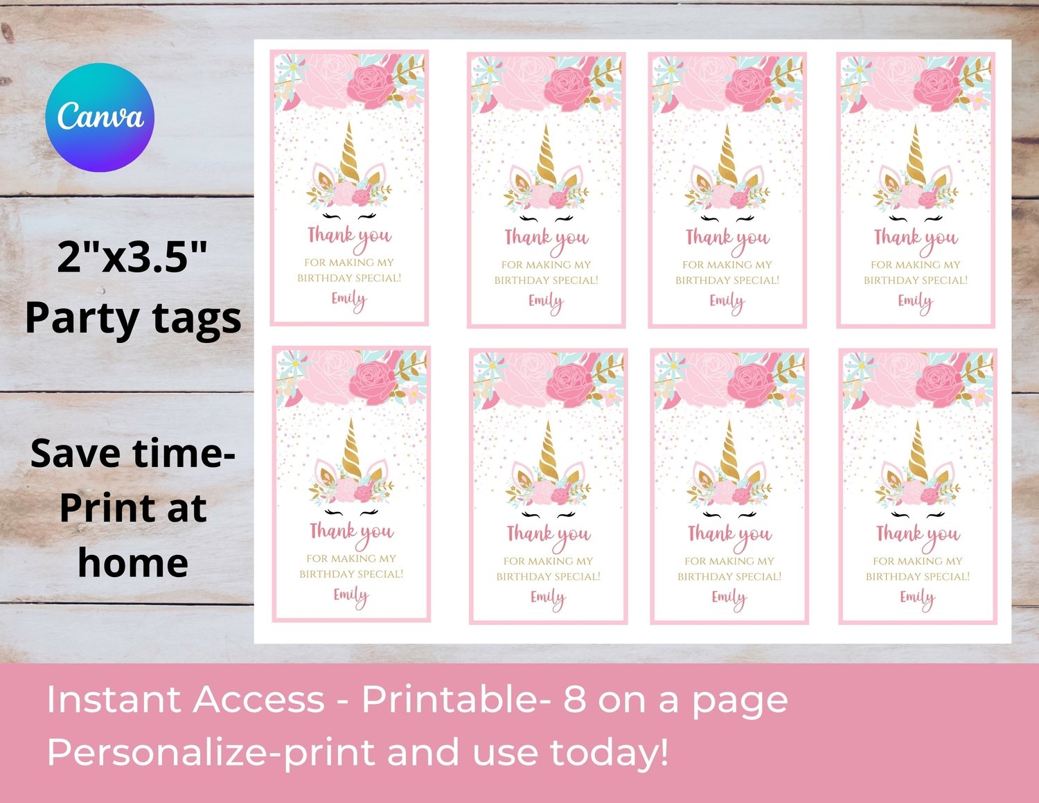 Unicorn Birthday Favor Tags unicorn Gift Tag Template favor Tags Birthday birthday Tags Kids unicorn Gift Tag unicorn Favor Tags favor Tags Payhip
