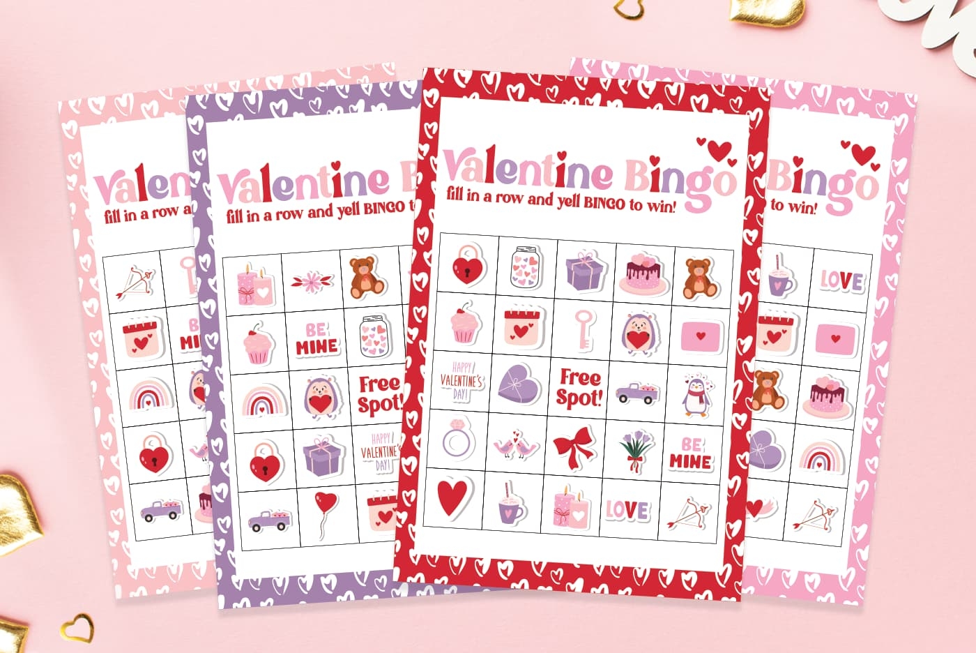 Valentines Bingo Cards FREE Printable Set Of 24 Cards Favorite Printables