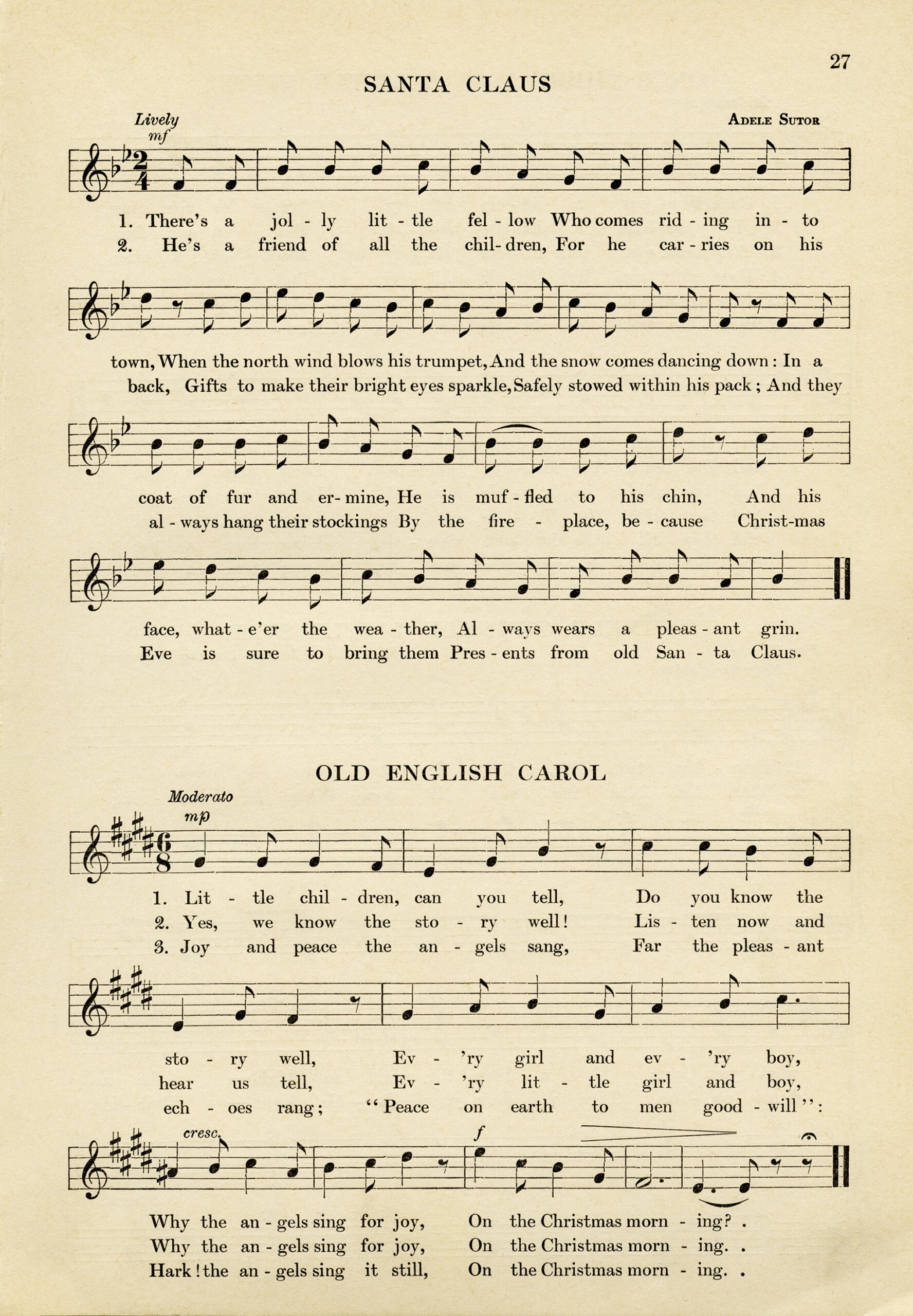 Vintage Christmas Sheet Music Free Download The Old Design Shop