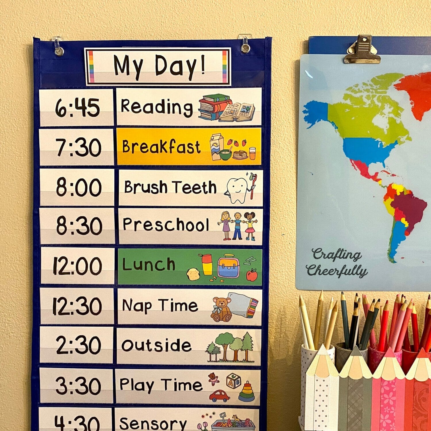 Visual Schedule Cards Crafting Cheerfully