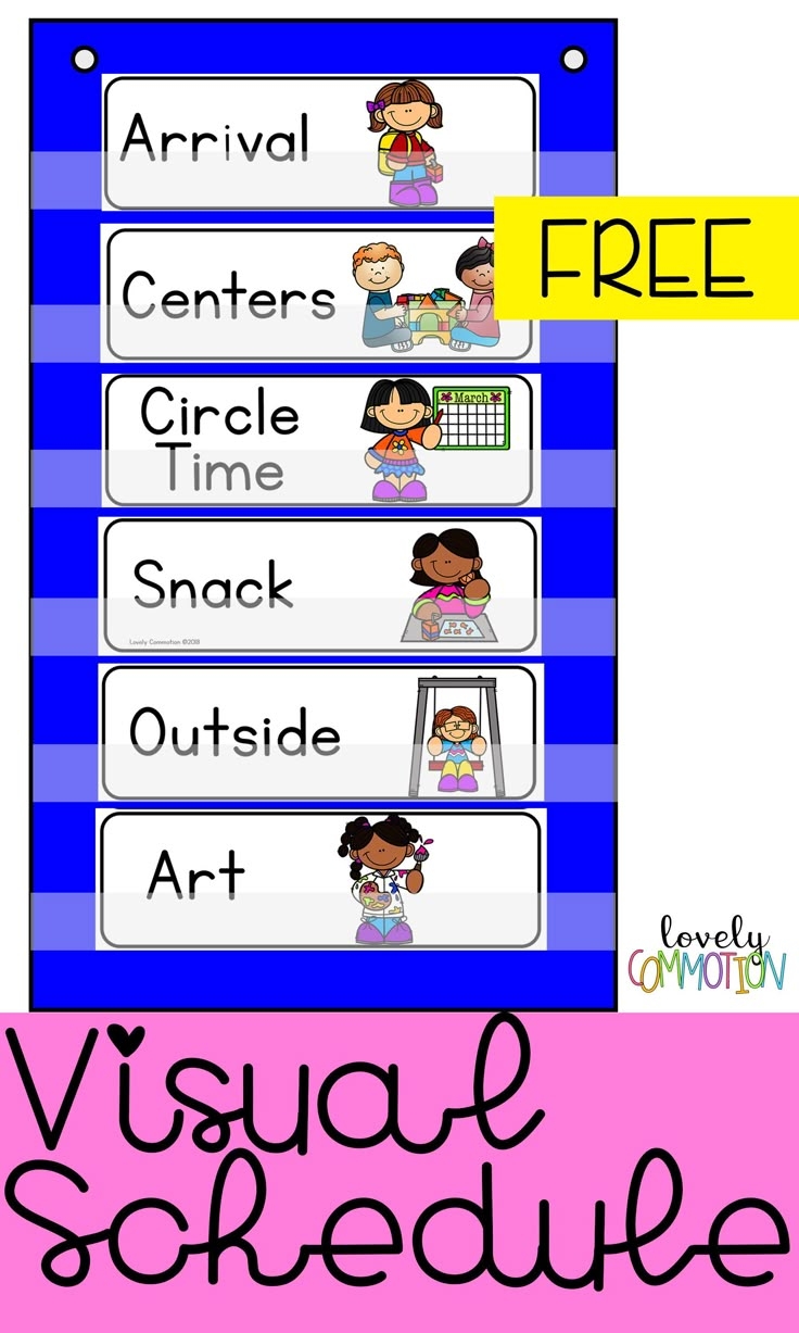 Visual Schedules For Preschool free Printable 