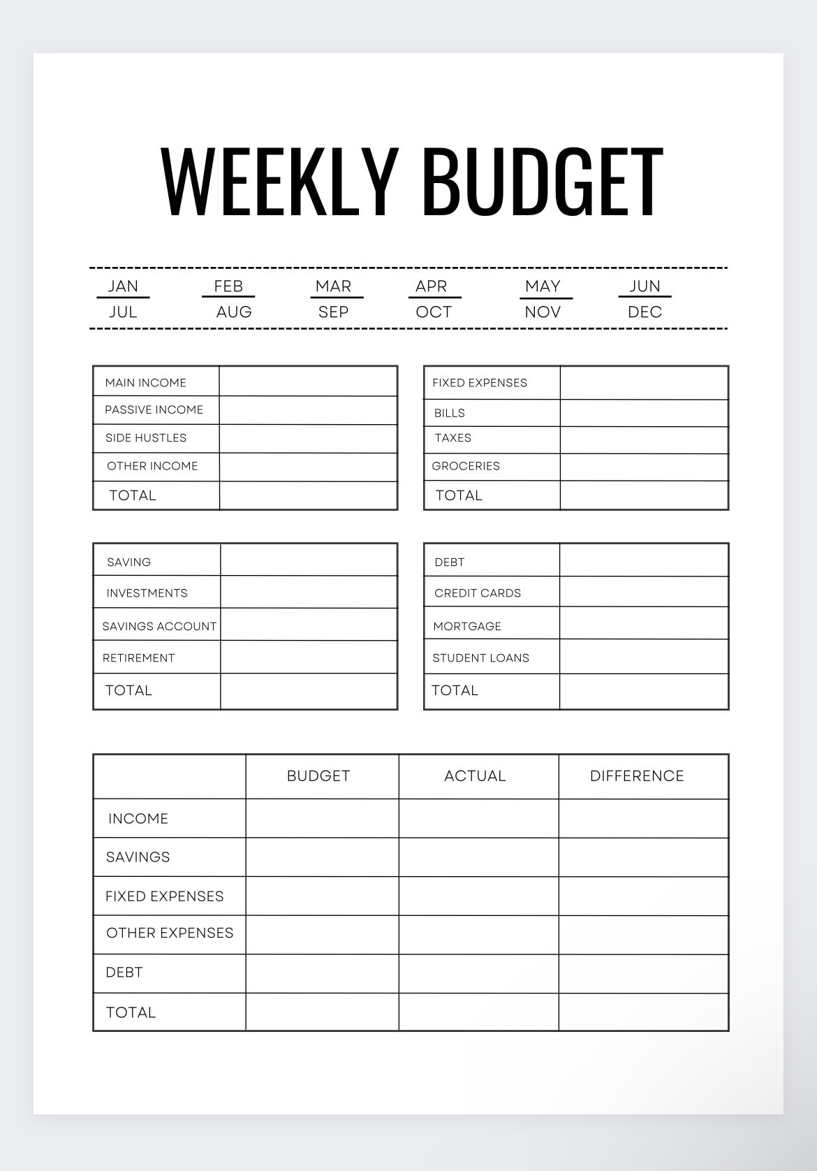 Weekly Budget biweekly Budget budget Template budget By Paycheck financial Planning budget Binder saving Money paycheck Budget budget Sheet Etsy