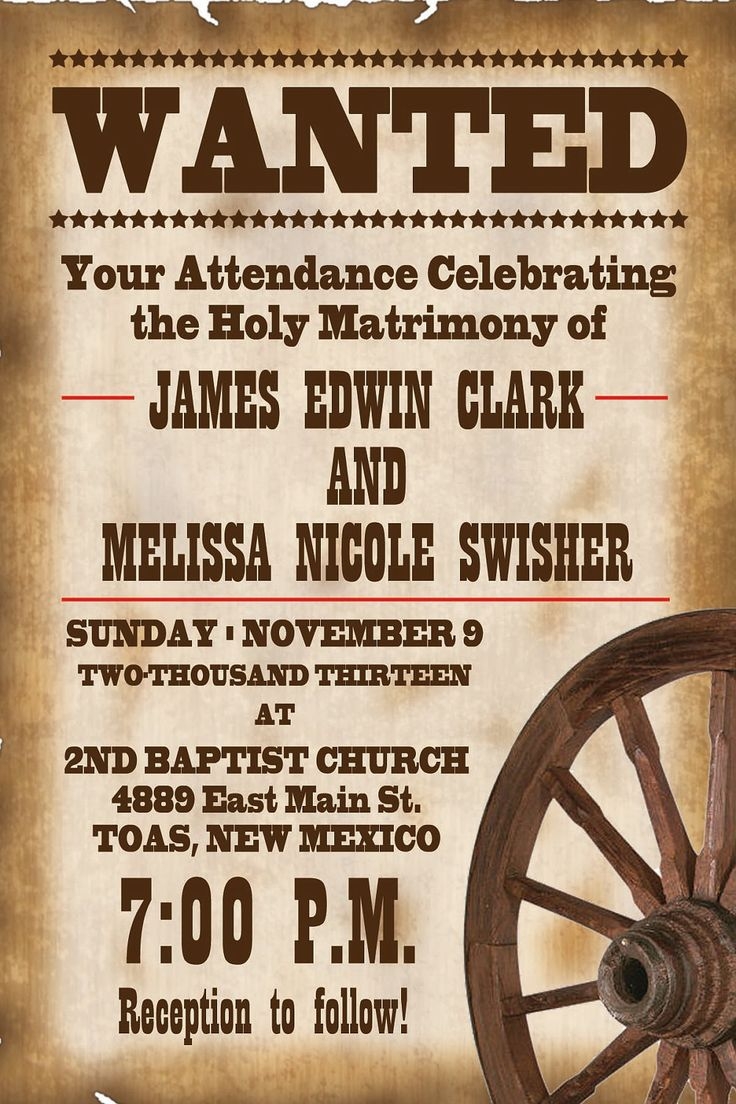 Free Printable Western Invitation Templates