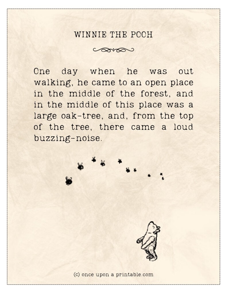 Winnie The Pooh Book Quotes Wall Art Free To Print Once Upon A Printable