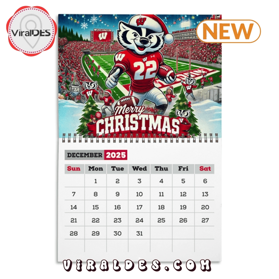 Wisconsin Badgers Football 2025 Calendar Viraldes Store
