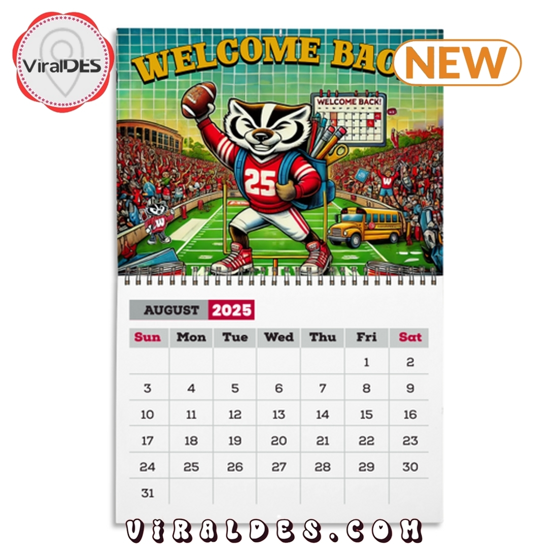Wisconsin Badgers Football 2025 Calendar Viraldes Store