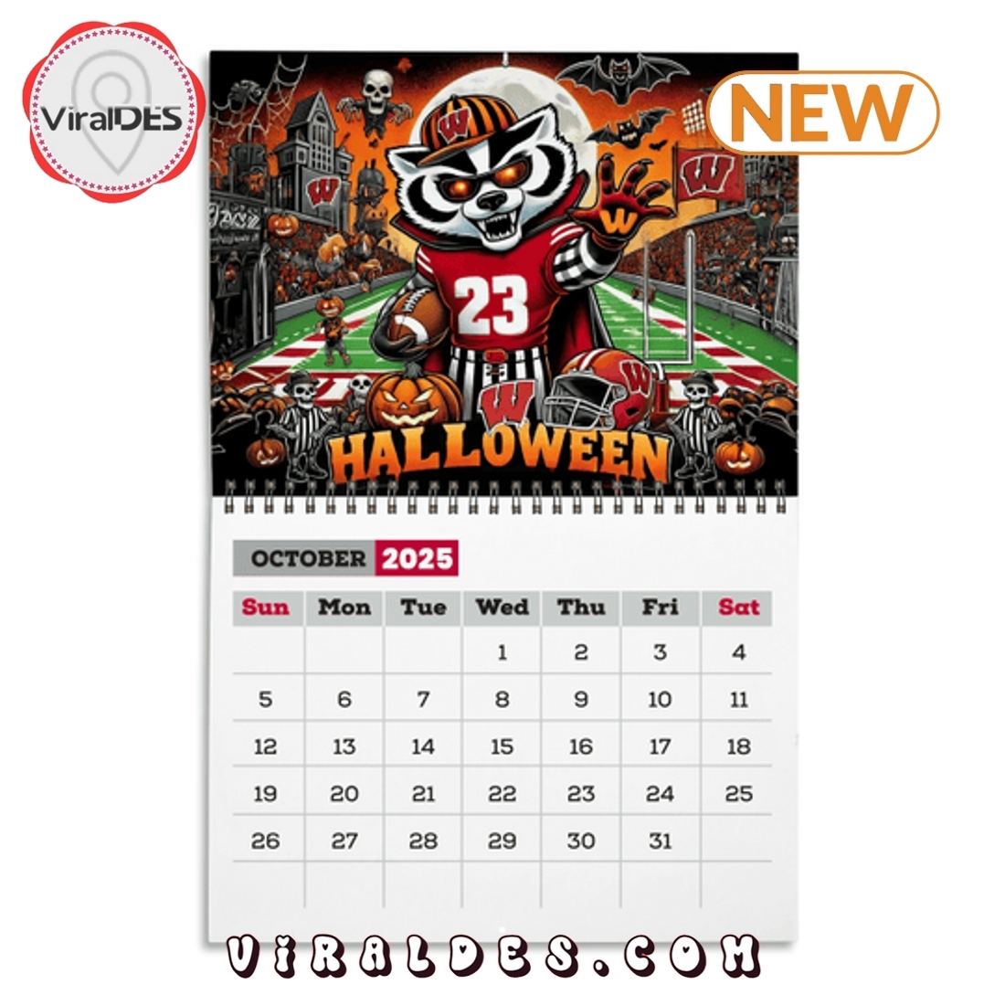 Wisconsin Badgers Football 2025 Calendar Viraldes Store