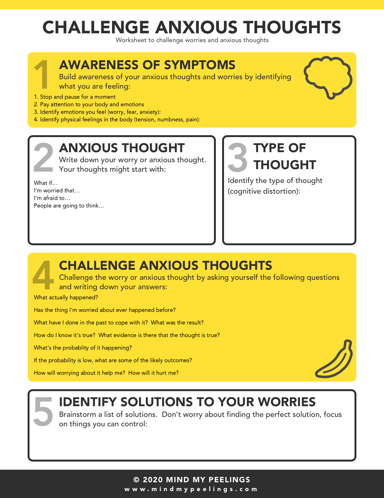 Free Printables Anxiety And Depression