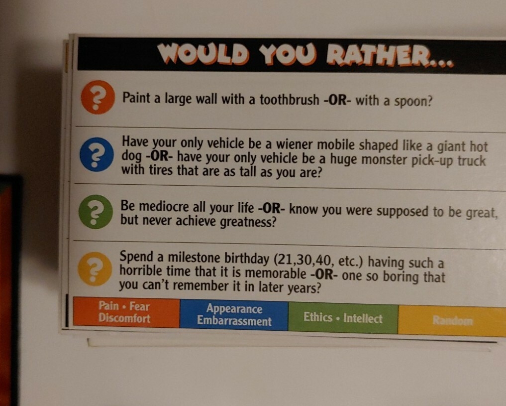 Would You Rather Board Game COMPLETE With Printed Instructions EBay