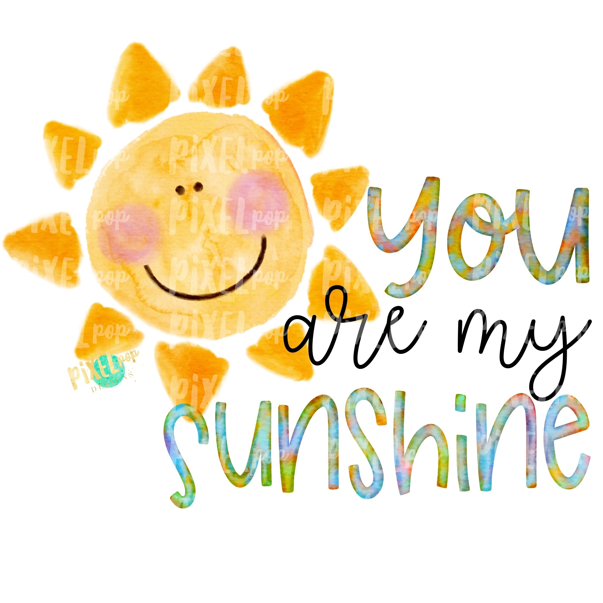 You Are My Sunshine Watercolor Sun Sublimation Design PNG Hand Drawn PNG Sublimation PNG Digital Download Printable Art Clip Art Etsy Canada